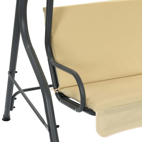 Gyngesofa til haven 170x110x153 cm cremefarvet