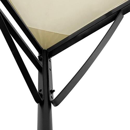 Baldakin 4x3 m 180 g/m² stof og stål cremefarvet