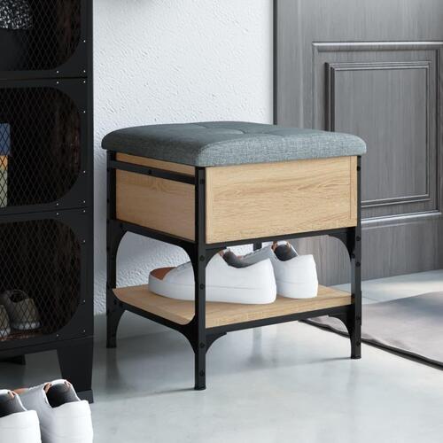 Skobænk 42x42x45 cm konstrueret træ sonoma-eg