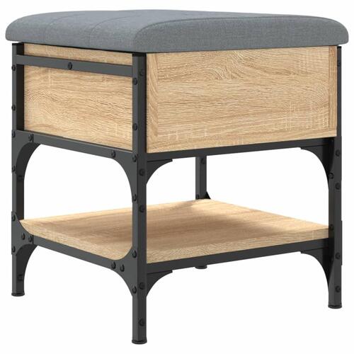 Skobænk 42x42x45 cm konstrueret træ sonoma-eg