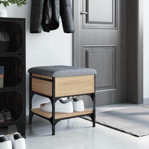 Skobænk 42x42x45 cm konstrueret træ sonoma-eg