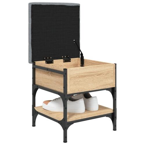 Skobænk 42x42x45 cm konstrueret træ sonoma-eg
