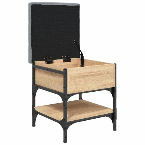 Skobænk 42x42x45 cm konstrueret træ sonoma-eg