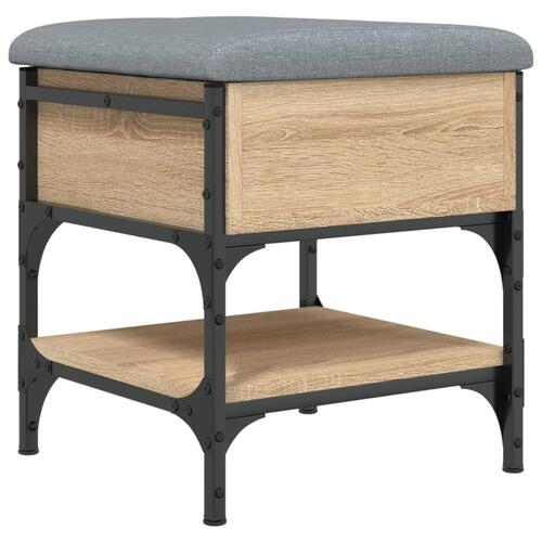 Skobænk 42x42x45 cm konstrueret træ sonoma-eg