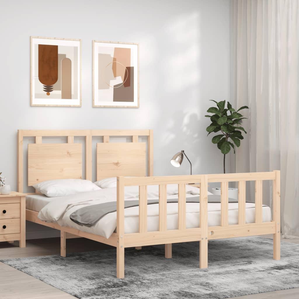 Sengeramme uden madras 120x200 cm massivt fyrretræ