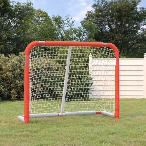 Hockeymål 137x66x112 cm polyester rød og hvid