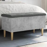 Skobænk 82x42x46 cm konstrueret træ betongrå