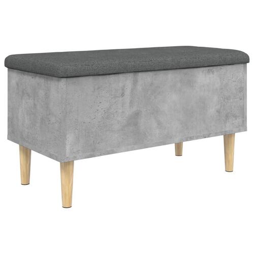 Skobænk 82x42x46 cm konstrueret træ betongrå