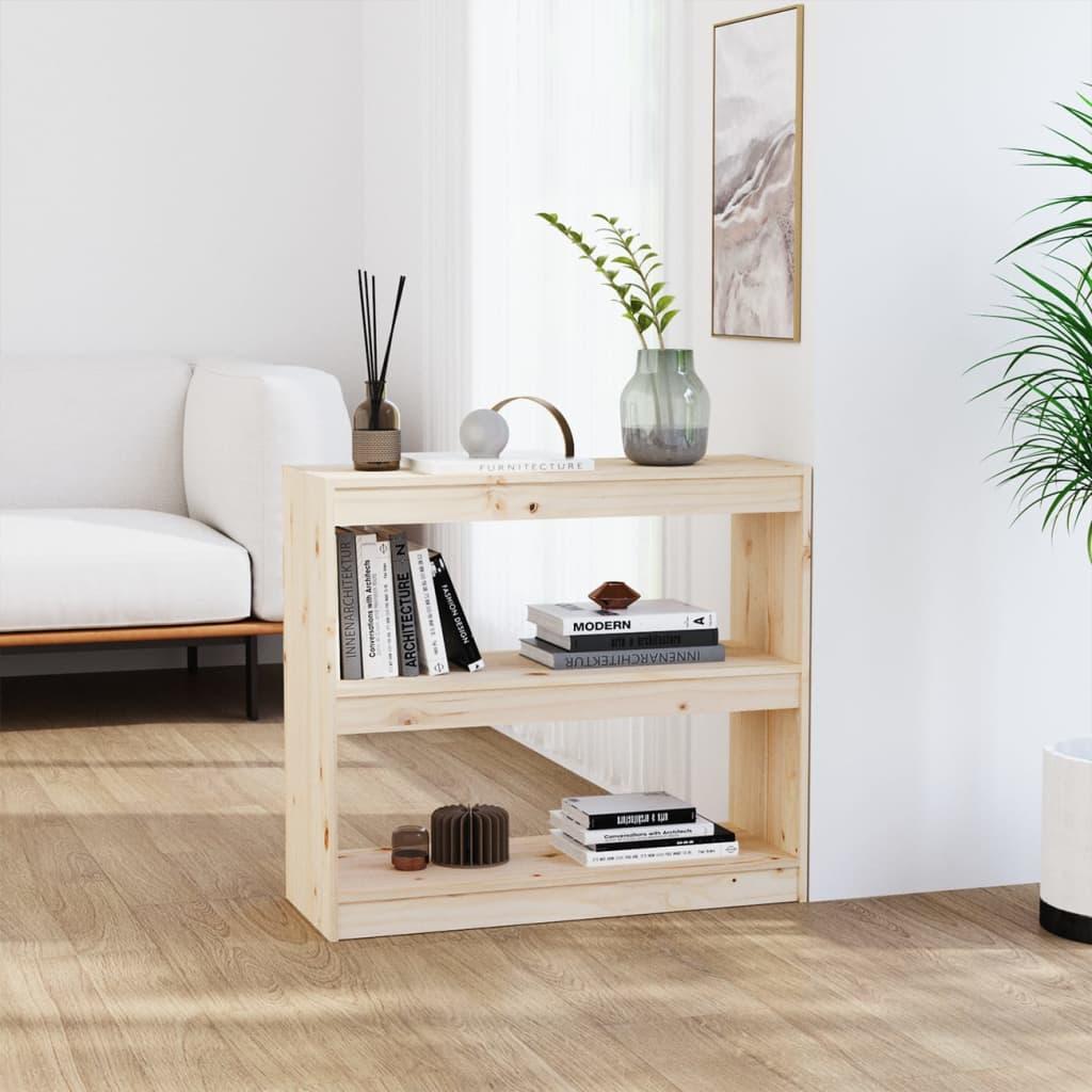 Bogreol/rumdeler 80x30x71,5 massivt fyrretræ