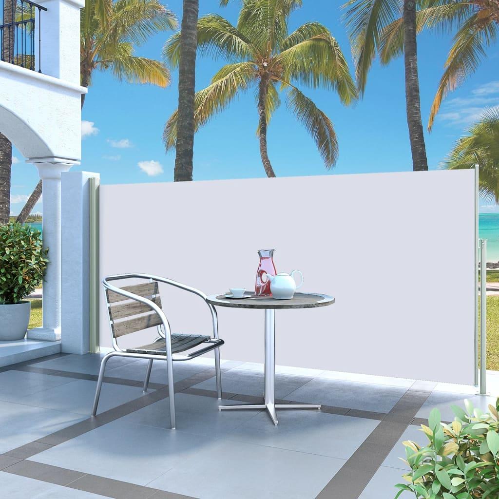 Sammenrullelig sidemarkise 140 x 300 cm cremefarvet