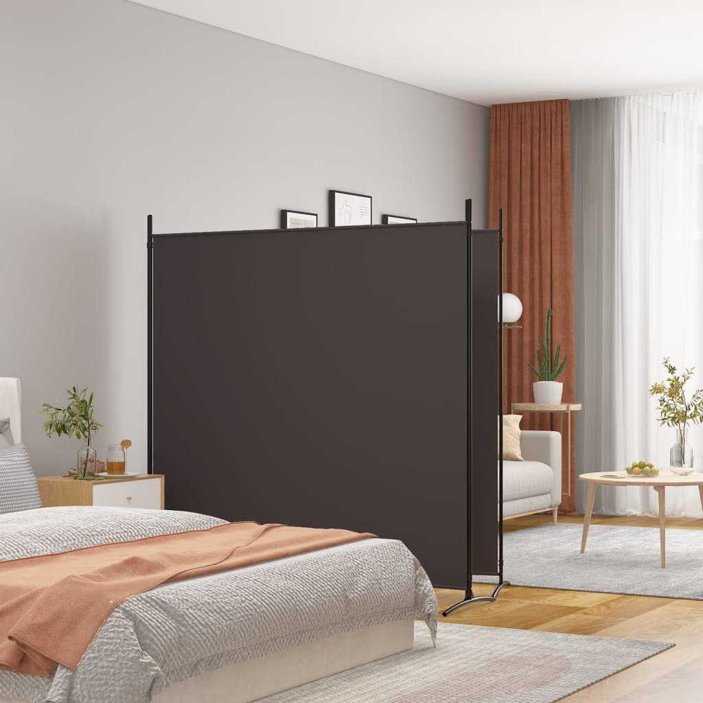 2-panels rumdeler 348x180 cm stof brun