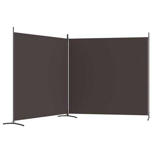 2-panels rumdeler 348x180 cm stof brun