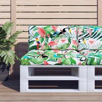Pallehynde 70x40x12 cm stof flerfarvet