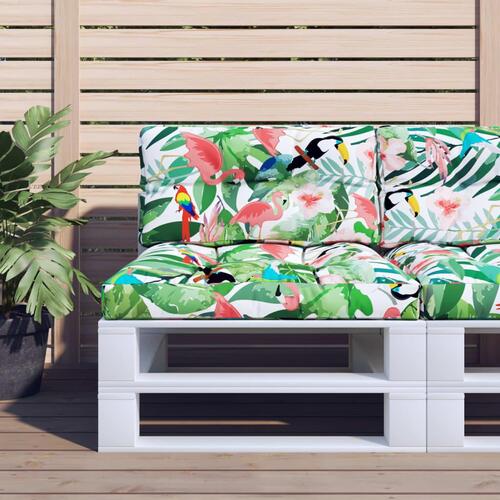 Pallehynde 70x40x12 cm stof flerfarvet
