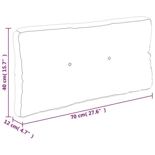 Pallehynde 70x40x12 cm stof flerfarvet