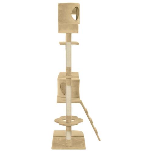 Kattetræ med sisalkradsestolper 180 cm beige