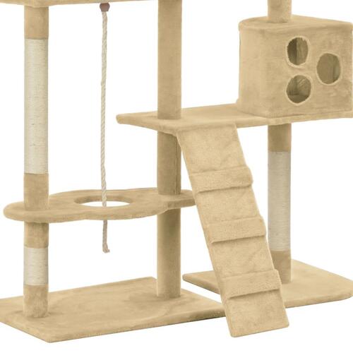 Kattetræ med sisalkradsestolper 180 cm beige