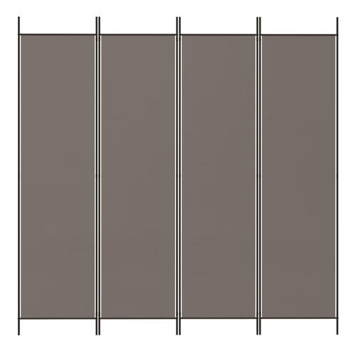 4-panels rumdeler 698x180 cm stof antracitgrå