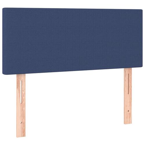 Sengegavl 90x5x78/88 cm stof blå