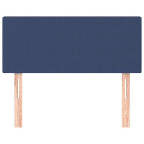 Sengegavl 90x5x78/88 cm stof blå