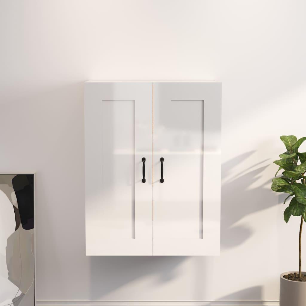 Vægskab 69,5x32,5x90 cm hvid højglans