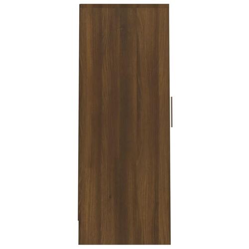 Skoskab 32x35x92 cm konstrueret træ brun egetræsfarve