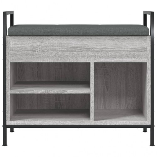 Skobænk 65,5x32x57,5 cm konstrueret træ grå sonoma-eg