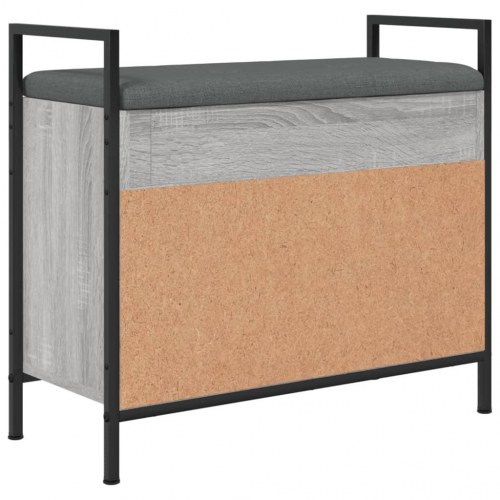 Skobænk 65,5x32x57,5 cm konstrueret træ grå sonoma-eg