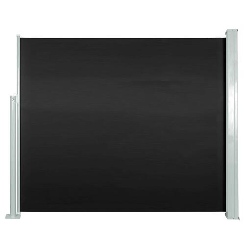 Sammenrullelig sidemarkise 120 x 300 cm sort