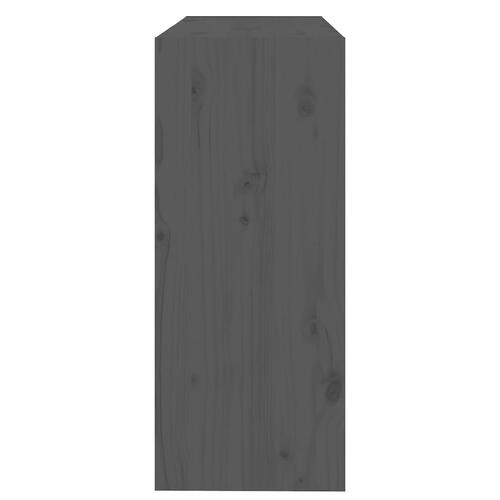Bogreol/rumdeler 80x30x71,5 cm massivt fyrretræ grå
