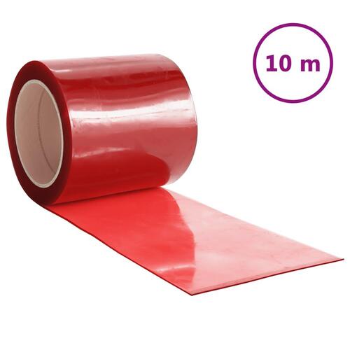 Bændelgardin 200 mm x 1,6 mm 10 m PVC rød