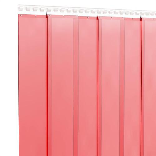 Bændelgardin 200 mm x 1,6 mm 10 m PVC rød