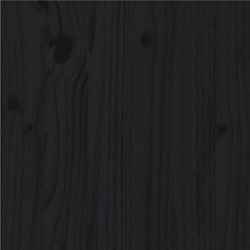 Sengeramme 150x200 cm King Size massivt træ sort