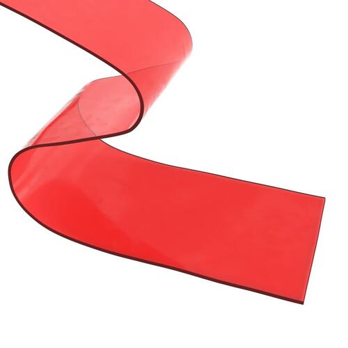 Bændelgardin 200 mm x 1,6 mm 10 m PVC rød