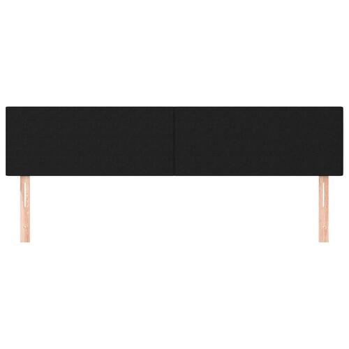Sengegavle 2 stk. 80x5x78/88 cm stof sort