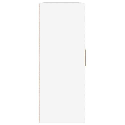 Vægskab 69,5x32,5x90 cm konstrueret træ hvid højglans