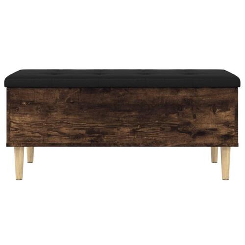 Skobænk 102x42x46 cm konstrueret træ røget egetræsfarve
