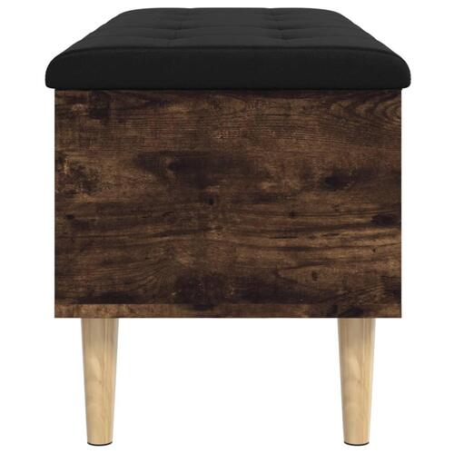 Skobænk 102x42x46 cm konstrueret træ røget egetræsfarve
