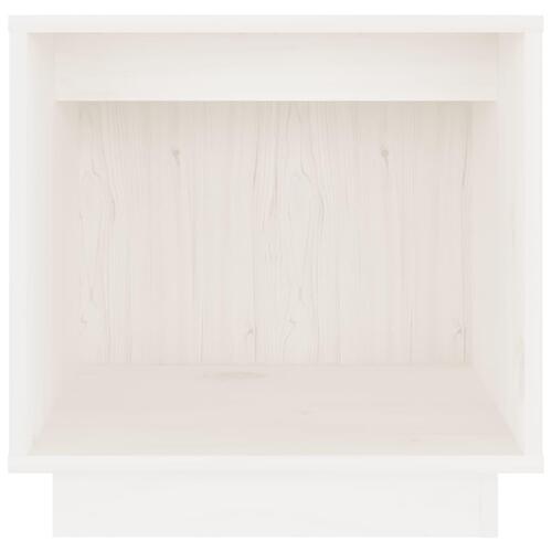 Sengeborde 2 stk. 40x30x40 cm massivt fyrretræ hvid