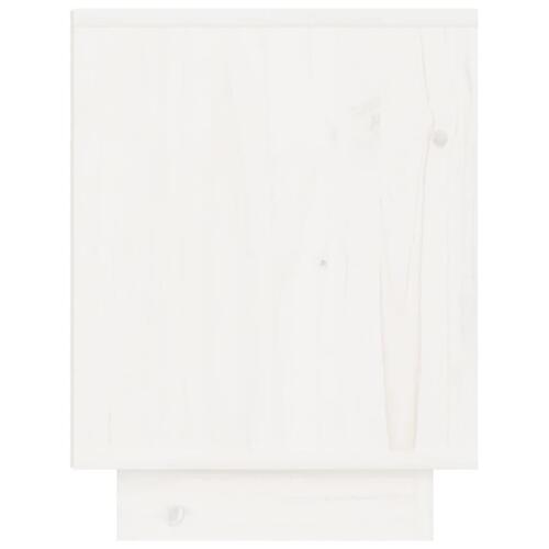 Sengeborde 2 stk. 40x30x40 cm massivt fyrretræ hvid