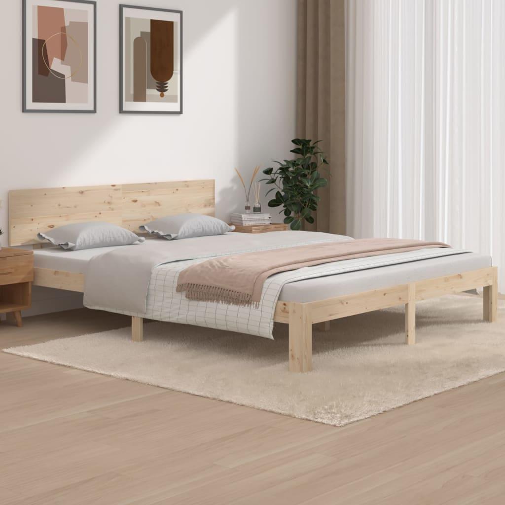 Sengeramme 160x200 cm massivt fyrretræ