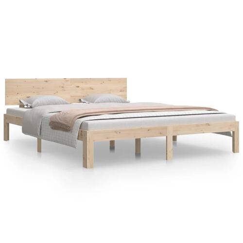 Sengeramme 160x200 cm massivt fyrretræ