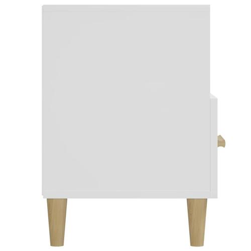 Tv-bord 102x36x50 cm konstrueret træ hvid højglans