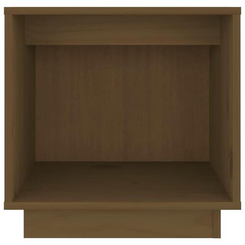 Sengebord 40x30x40 cm massivt fyrretræ gyldenbrun