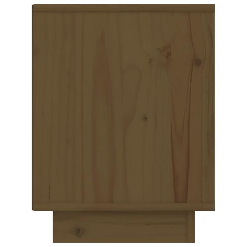 Sengebord 40x30x40 cm massivt fyrretræ gyldenbrun
