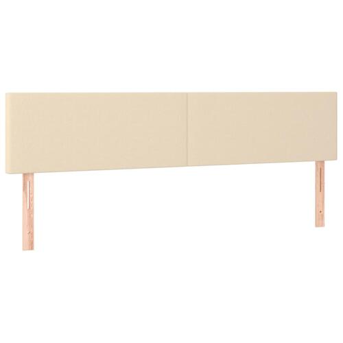 Sengegavle 2 stk. 90x5x78/88 cm stof cremefarvet