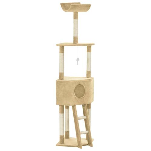 Kradsetræ til katte med sisalkradsestolpe 180 cm beige