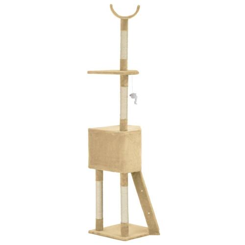 Kradsetræ til katte med sisalkradsestolpe 180 cm beige