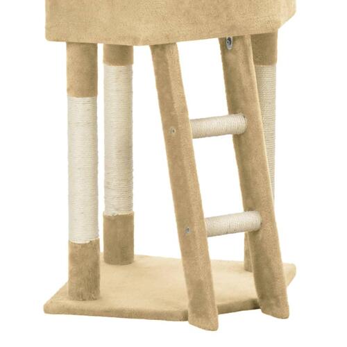 Kradsetræ til katte med sisalkradsestolpe 180 cm beige