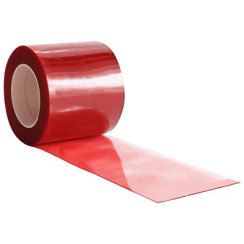 Bændelgardin 200 mm x 1,6 mm 50 m PVC rød